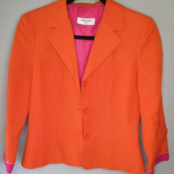 TABLE EIGHT Jackets & Blazers - TABLE EIGHT - QUIRKY LINEN/VISCOSE BLEND JACKET - SIZE 8.